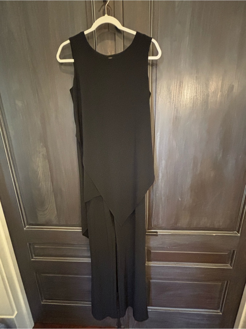Joseph Ribkoff Black Sleeveless Draped Jumpsuit